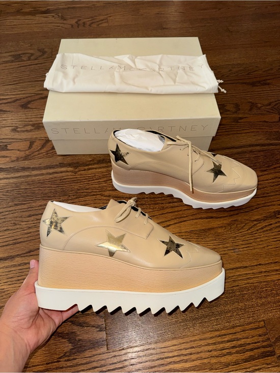 Stella McCartney Shoes - Size 40.5 Stella McCartney Elyse Star Platform Oxfords Nude Gold Black